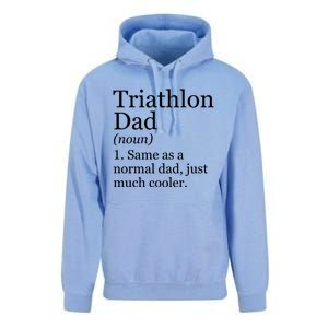 Triathlon Dad Definition Funny Sarcastic Sports Gift Unisex Surf Hoodie