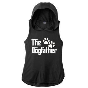 The Dogfather Dog Father Pet Owner Ladies PosiCharge Tri-Blend Wicking Draft Hoodie Tank