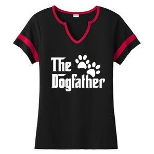 The Dogfather Dog Father Pet Owner Ladies Halftime Notch Neck Tee