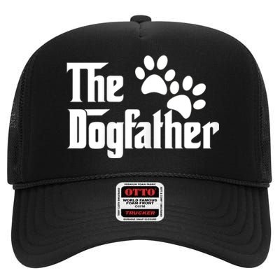 The Dogfather Dog Father Pet Owner High Crown Mesh Back Trucker Hat