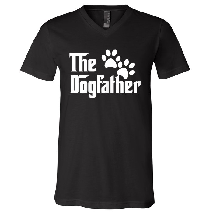 The Dogfather Dog Father Pet Owner V-Neck T-Shirt