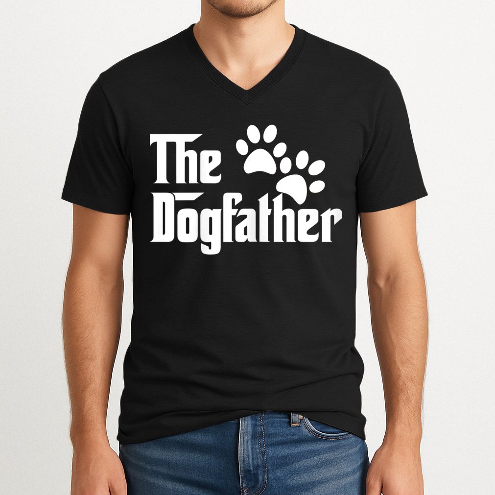 The Dogfather Dog Father Pet Owner V-Neck T-Shirt