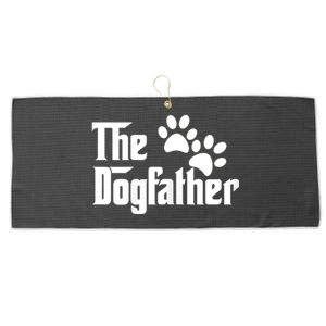 The Dogfather Dog Father Pet Owner Large Microfiber Waffle Golf Towel