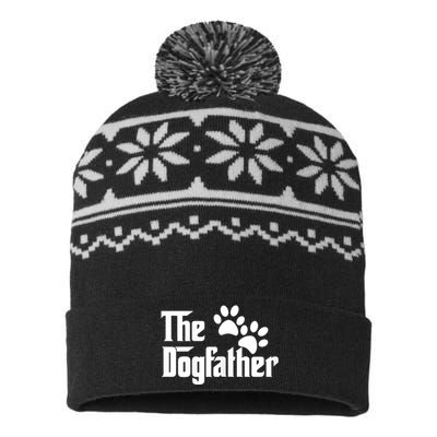 The Dogfather Dog Father Pet Owner USA-Made Snowflake Beanie