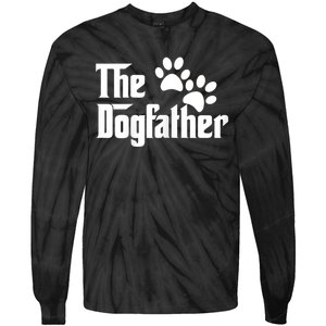 The Dogfather Dog Father Pet Owner Tie-Dye Long Sleeve Shirt