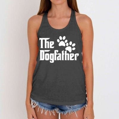 The Dogfather Dog Father Pet Owner Women's Knotted Racerback Tank