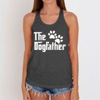 The Dogfather Dog Father Pet Owner Women's Knotted Racerback Tank