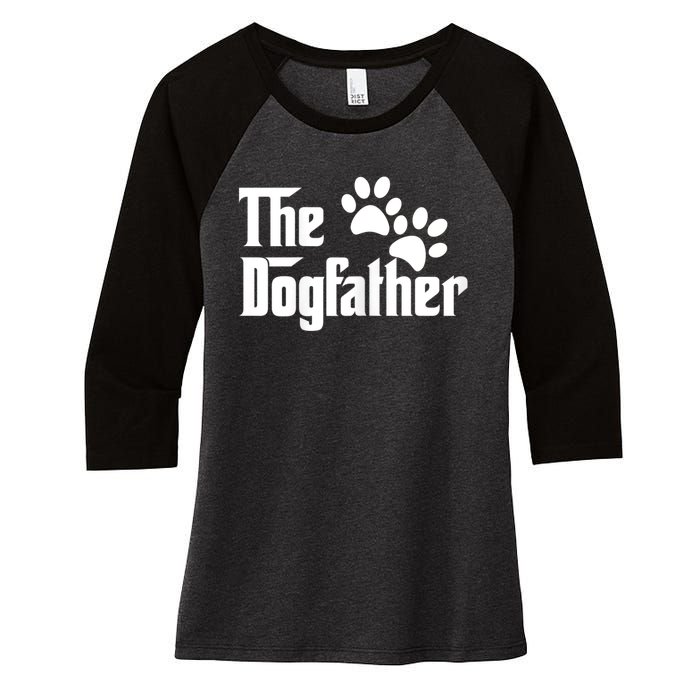 The Dogfather Dog Father Pet Owner Women's Tri-Blend 3/4-Sleeve Raglan Shirt