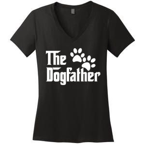 The Dogfather Dog Father Pet Owner Women's V-Neck T-Shirt