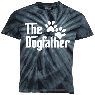 The Dogfather Dog Father Pet Owner Kids Tie-Dye T-Shirt