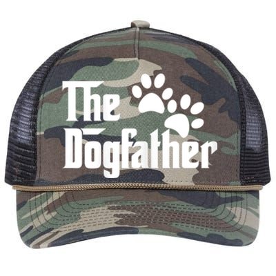 The Dogfather Dog Father Pet Owner Retro Rope Trucker Hat Cap