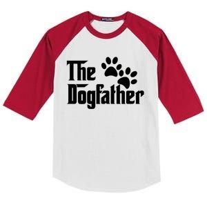 The Dogfather Dog Father Pet Owner Kids Colorblock Raglan Jersey