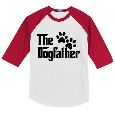 The Dogfather Dog Father Pet Owner Kids Colorblock Raglan Jersey