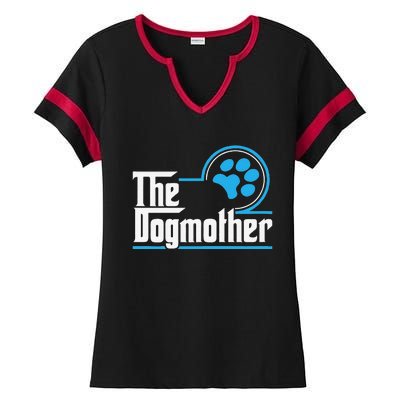 The Dogmother Dog Lover Mothers Day Gift Idea Ladies Halftime Notch Neck Tee