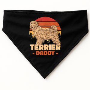 Terrier Dog Dad For Fathersday For All Father USA-Made Doggie Bandana