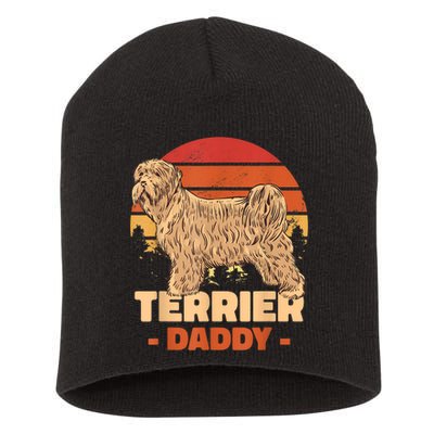 Terrier Dog Dad For Fathersday For All Father Short Acrylic Beanie