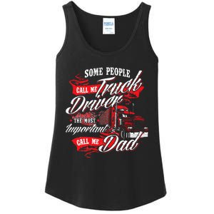 Truck Driver Dad Trucker Trucking Semi Truck Driver Ladies Essential Tank