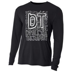 Typography Designs Dyslexia Therapist Nurse Cooling Performance Long Sleeve Crew