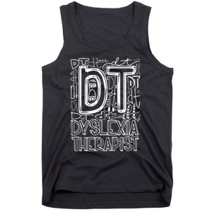 Typography Designs Dyslexia Therapist Nurse Tank Top