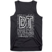 Typography Designs Dyslexia Therapist Nurse Tank Top