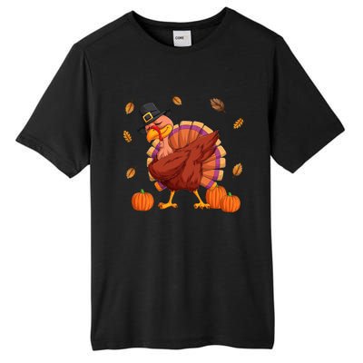 Thanksgiving Day Dabbing Turkey Pilgrim Boys Girls Cute Gift Tall Fusion ChromaSoft Performance T-Shirt