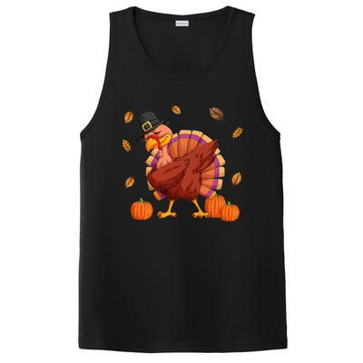 Thanksgiving Day Dabbing Turkey Pilgrim Boys Girls Cute Gift PosiCharge Competitor Tank