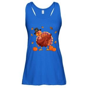 Thanksgiving Day Dabbing Turkey Pilgrim Boys Girls Cute Gift Ladies Essential Flowy Tank