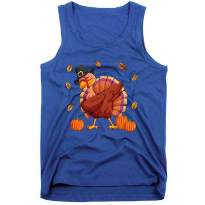 Thanksgiving Day Dabbing Turkey Pilgrim Boys Girls Cute Gift Tank Top