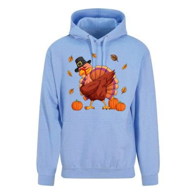 Thanksgiving Day Dabbing Turkey Pilgrim Boys Girls Cute Gift Unisex Surf Hoodie