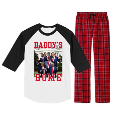 Trump Dance DaddyS Home Trump Dancing At White House Funny Raglan Sleeve Pajama Set