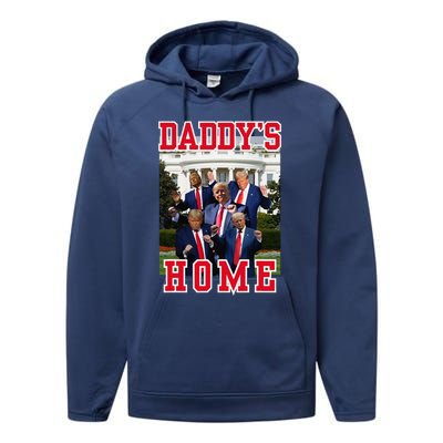 Trump Dance DaddyS Home Trump Dancing At White House Funny Performance Fleece Hoodie