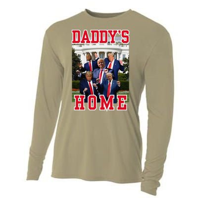 Trump Dance DaddyS Home Trump Dancing At White House Funny Cooling Performance Long Sleeve Crew