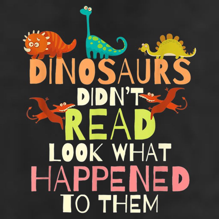 Teacher Dinosaurs Didn't Read Look What Happened To Them 7 Panel Mesh Trucker Snapback Hat