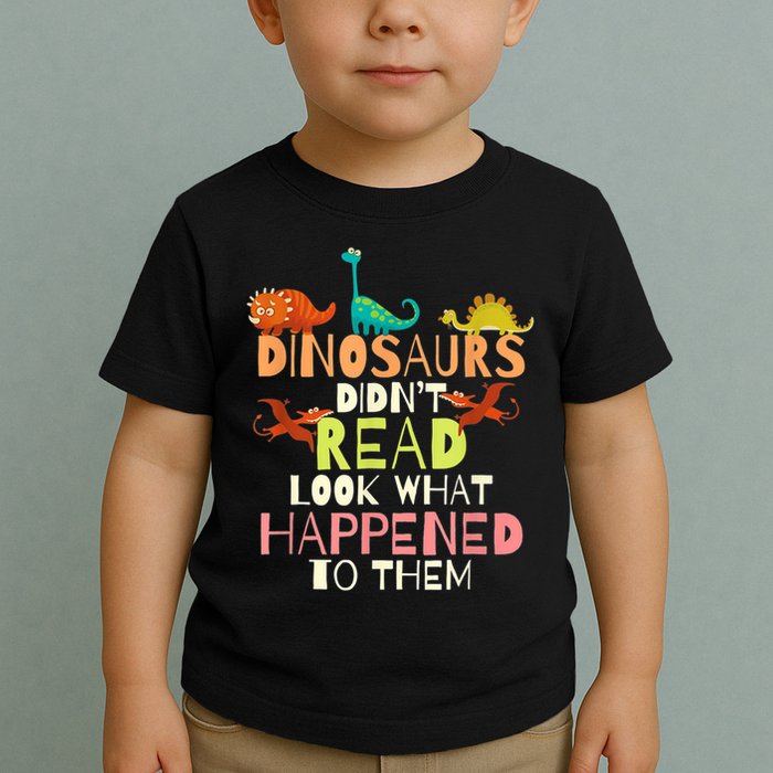 Teacher Dinosaurs Didn't Read Look What Happened To Them Toddler T-Shirt