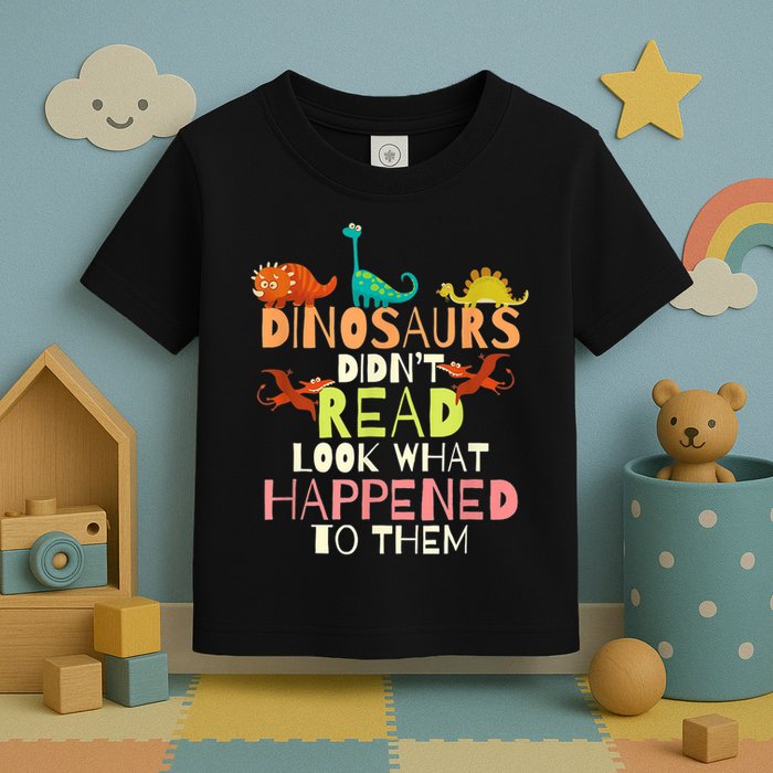 Teacher Dinosaurs Didn't Read Look What Happened To Them Toddler T-Shirt