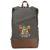 Teacher Dinosaurs Didn't Read Look What Happened To Them Cotton Canvas Backpack
