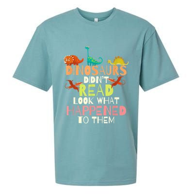 Teacher Dinosaurs Didn't Read Look What Happened To Them Sueded Cloud Jersey T-Shirt