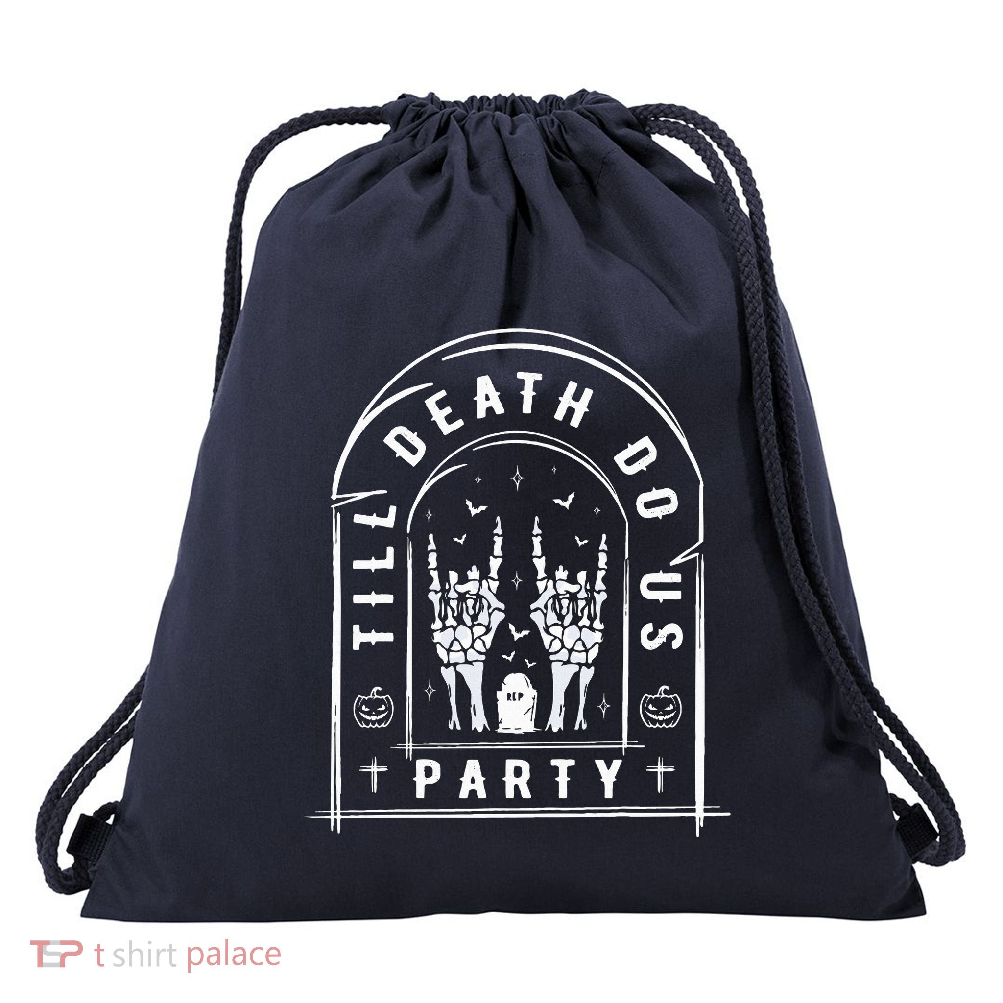 Till Death Do Us Party For Bachelor Halloween Gifts Drawstring Bag