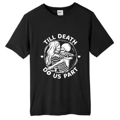 Till Death Do Us Part Funny Skeleton Couple Kissing Tall Fusion ChromaSoft Performance T-Shirt