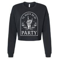 Til Death Do Us Party Retro Halloween Bachelorette Matching Cropped Pullover Crew