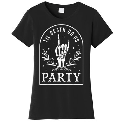 Til Death Do Us Party Retro Halloween Bachelorette Matching Women's T-Shirt