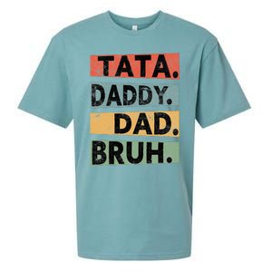 Tata Daddy Dad Bruh Fathers Day Sueded Cloud Jersey T-Shirt