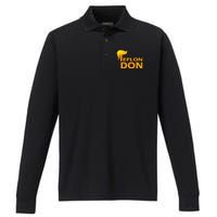 Teflon Don Donald Trump Hair Performance Long Sleeve Polo