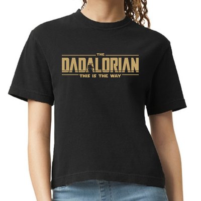 The Dad Dadalorian Retro Vintage This Is The Way Comfort Colors Boxy T-Shirt