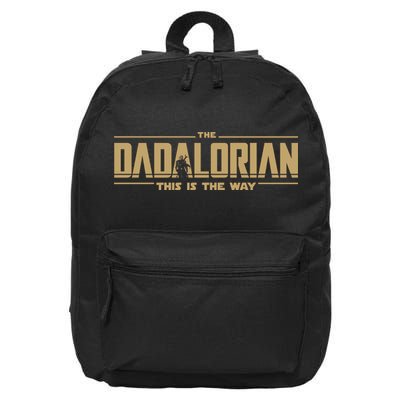 The Dad Dadalorian Retro Vintage This Is The Way 16 in Basic Backpack