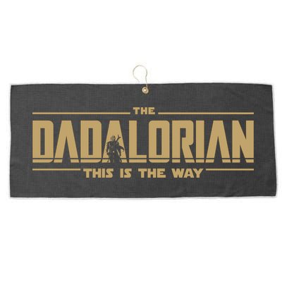 The Dad Dadalorian Retro Vintage This Is The Way Large Microfiber Waffle Golf Towel