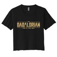 The Dad Dadalorian Retro Vintage This Is The Way Crop Top