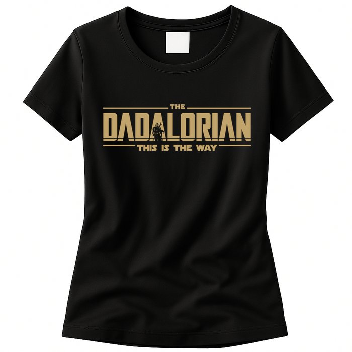 The Dad Dadalorian Retro Vintage This Is The Way Womens T-Shirt