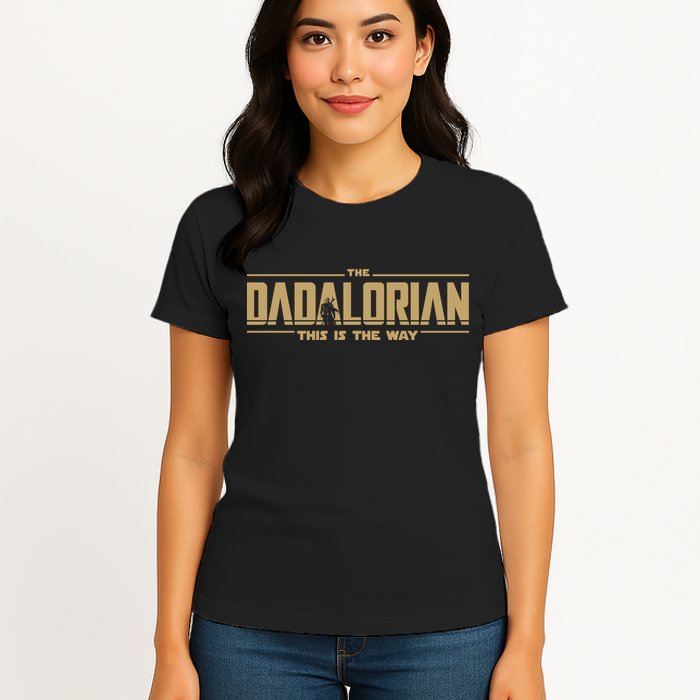 The Dad Dadalorian Retro Vintage This Is The Way Womens T-Shirt
