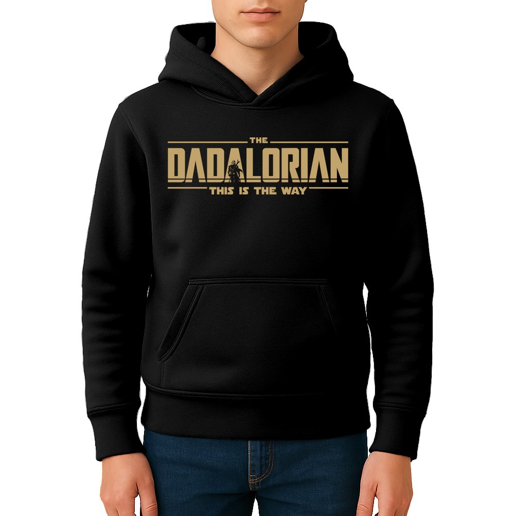 The Dad Dadalorian Retro Vintage This Is The Way Kids Hoodie